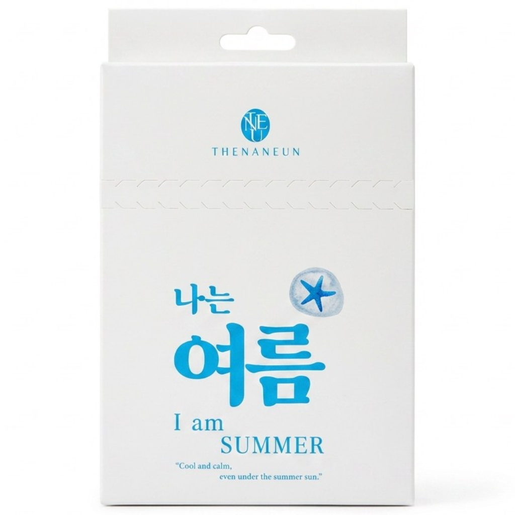 THE NANEUN 수분 콜라겐 다시마 마스크팩 여름 피부 전용 쿨링 진정 효과, 4개, 5개입